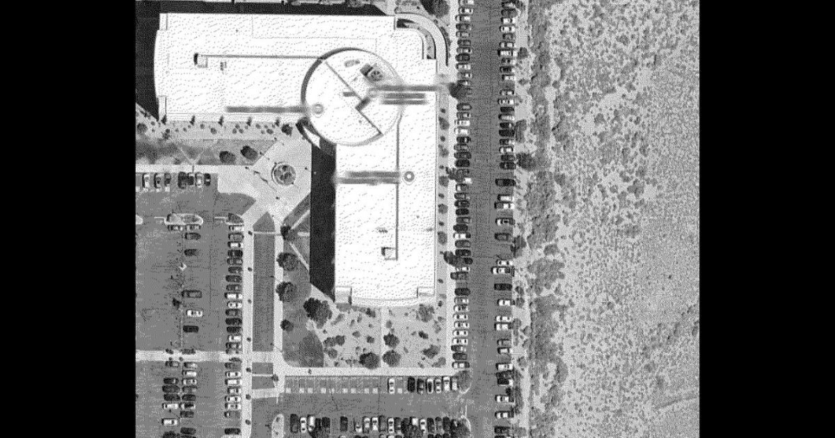 An overhead view of a laboratory.